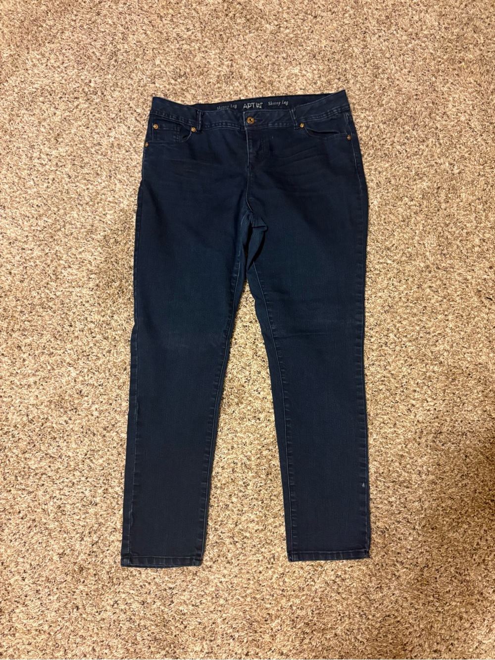 Apt. 9 Dark Navy Skinny Cotton Blend Jeans for Women